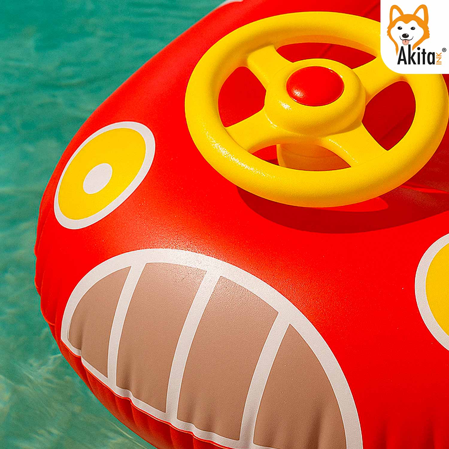 Canotto Bambini 100 cm Gonfiabile con Volante e Fondo Soft foto 6
