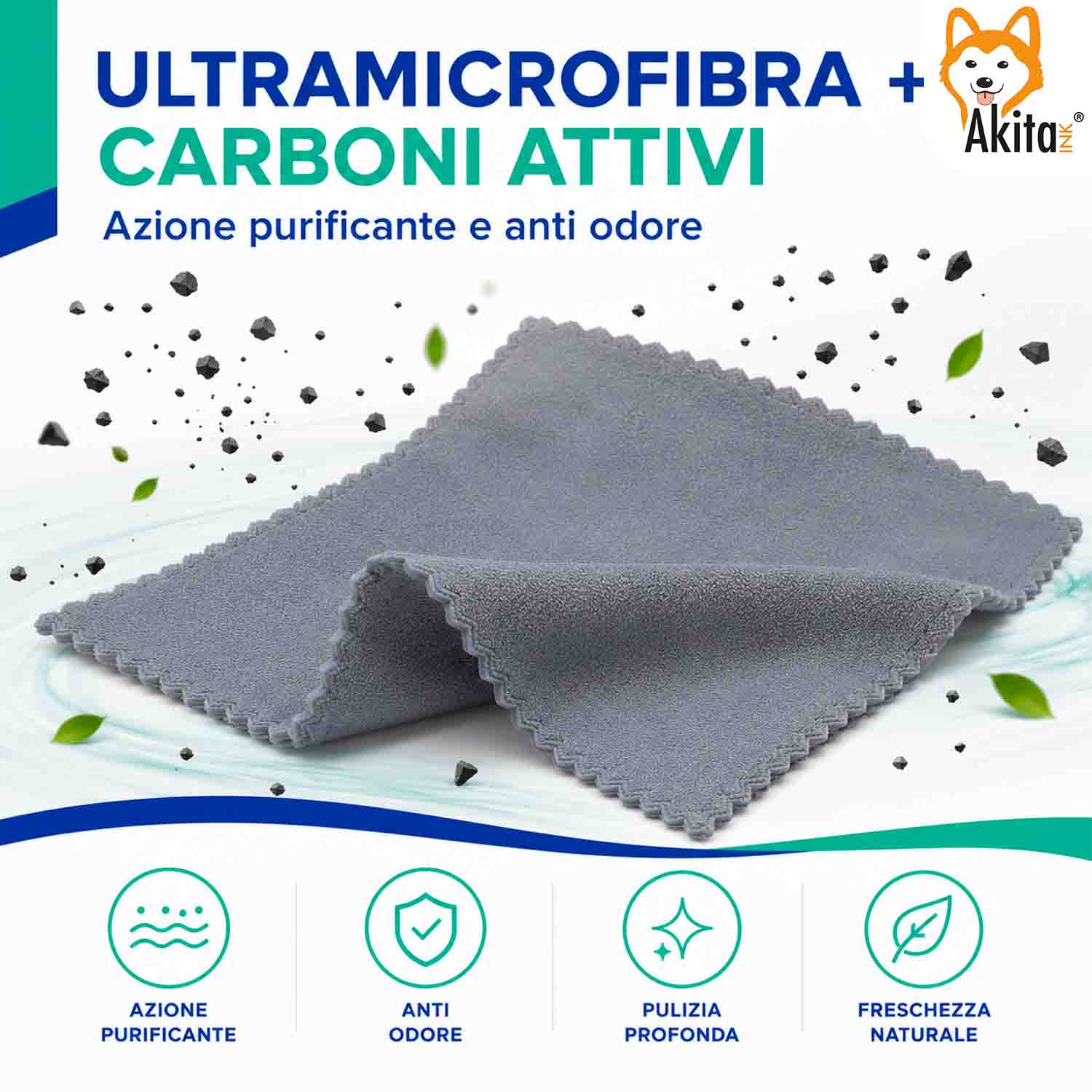 Akitaink 3 Panni in Microfibra Magic Tuttofare 38x35 cm foto 5