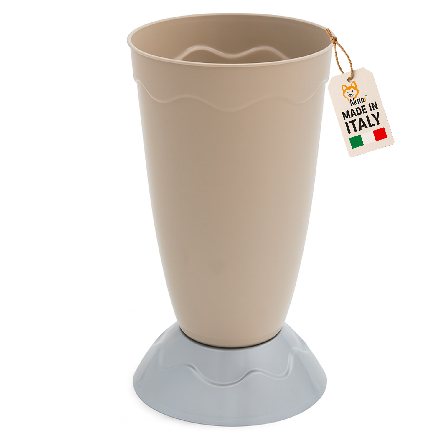 Portaombrelli vulcano design moderno 50cm tortora