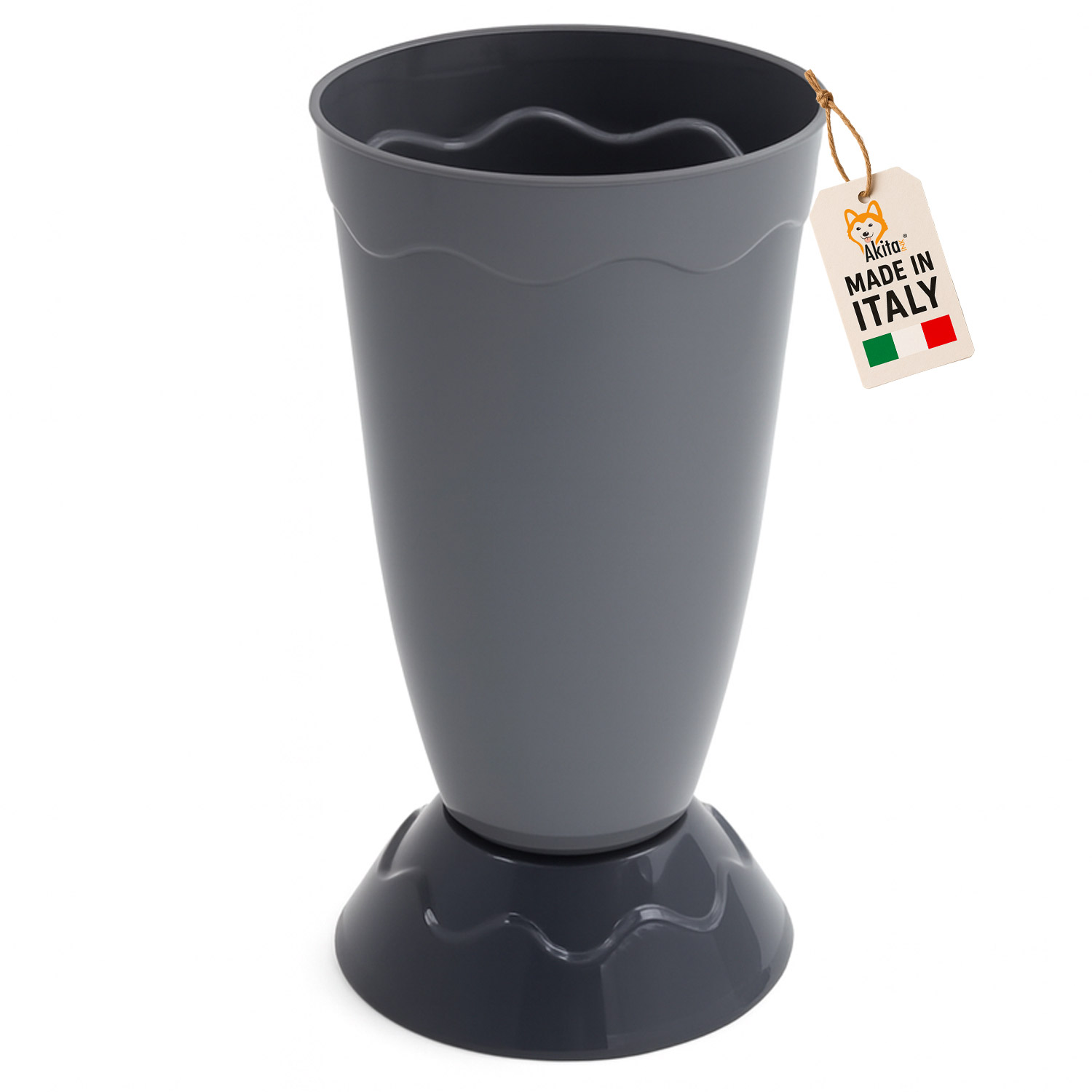 Portaombrelli vulcano design moderno 50cm grigio
