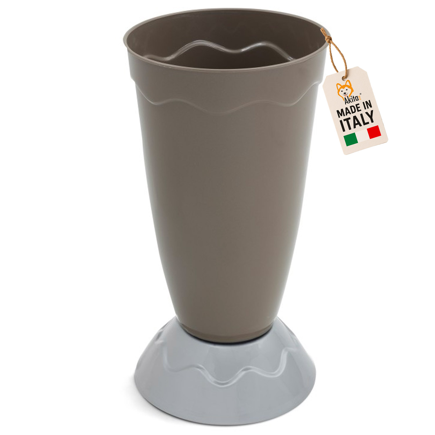 Portaombrelli vulcano design moderno 50cm marrone