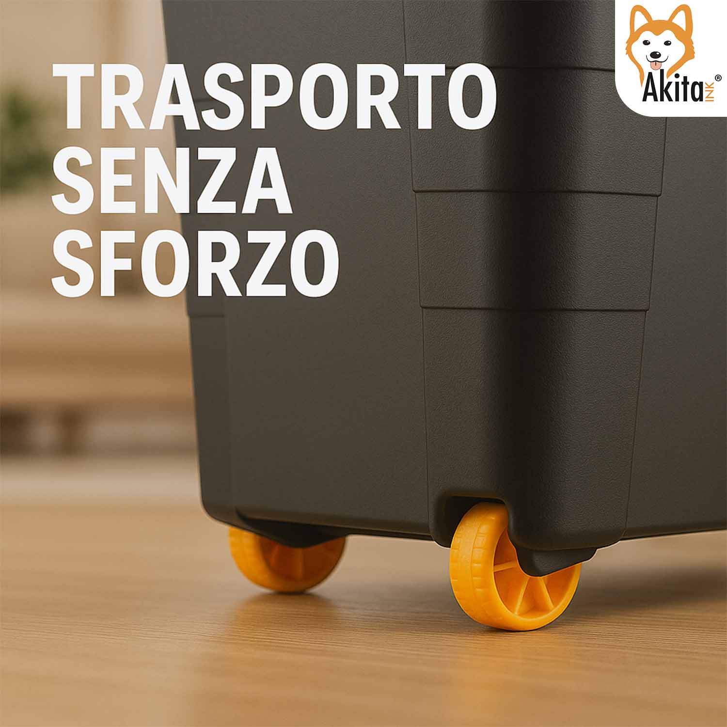Contenitore Box 40L Magic 4 aperture con Ruote Nero foto 5
