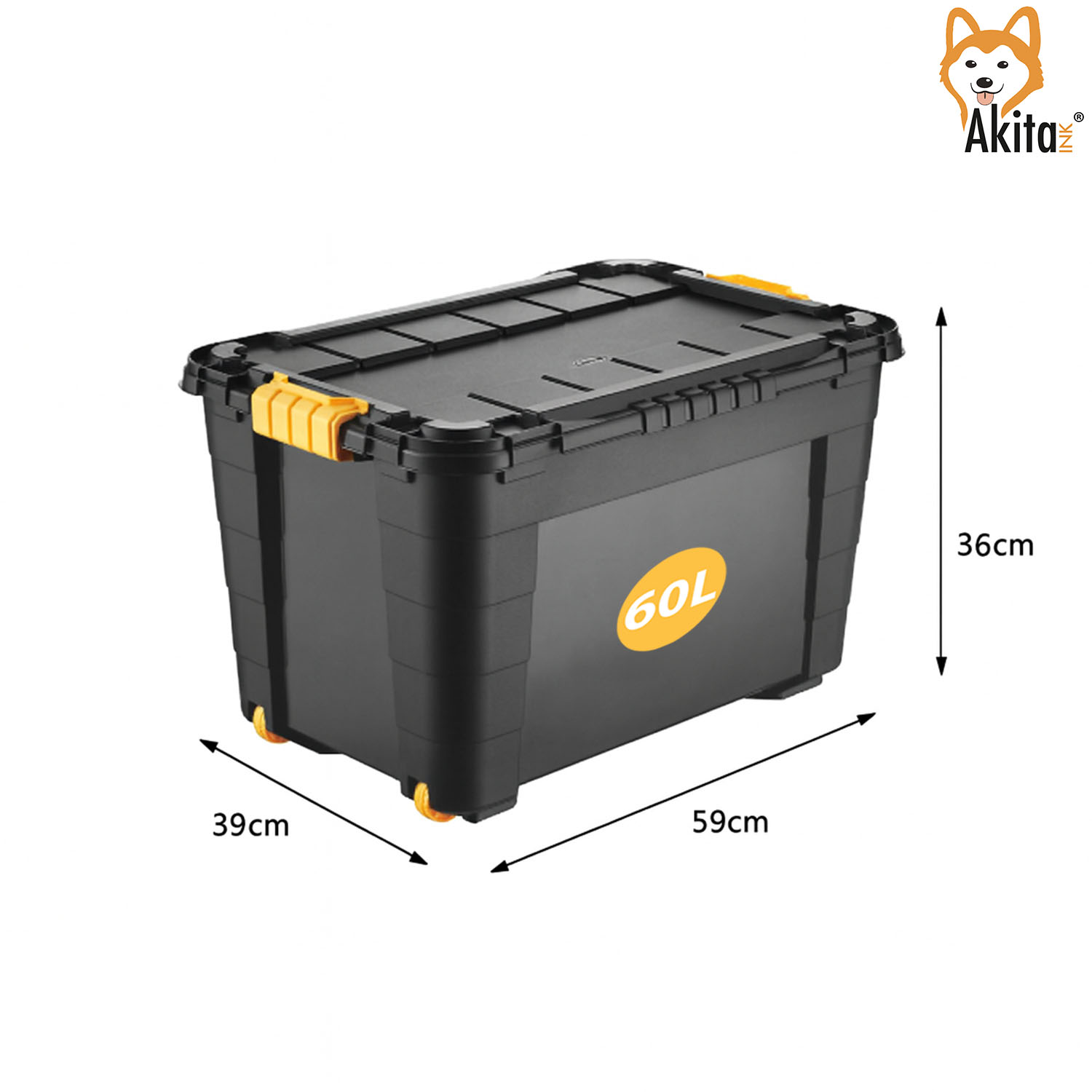 Contenitore Box 60L Magic 4 aperture con Ruote Nero foto 6