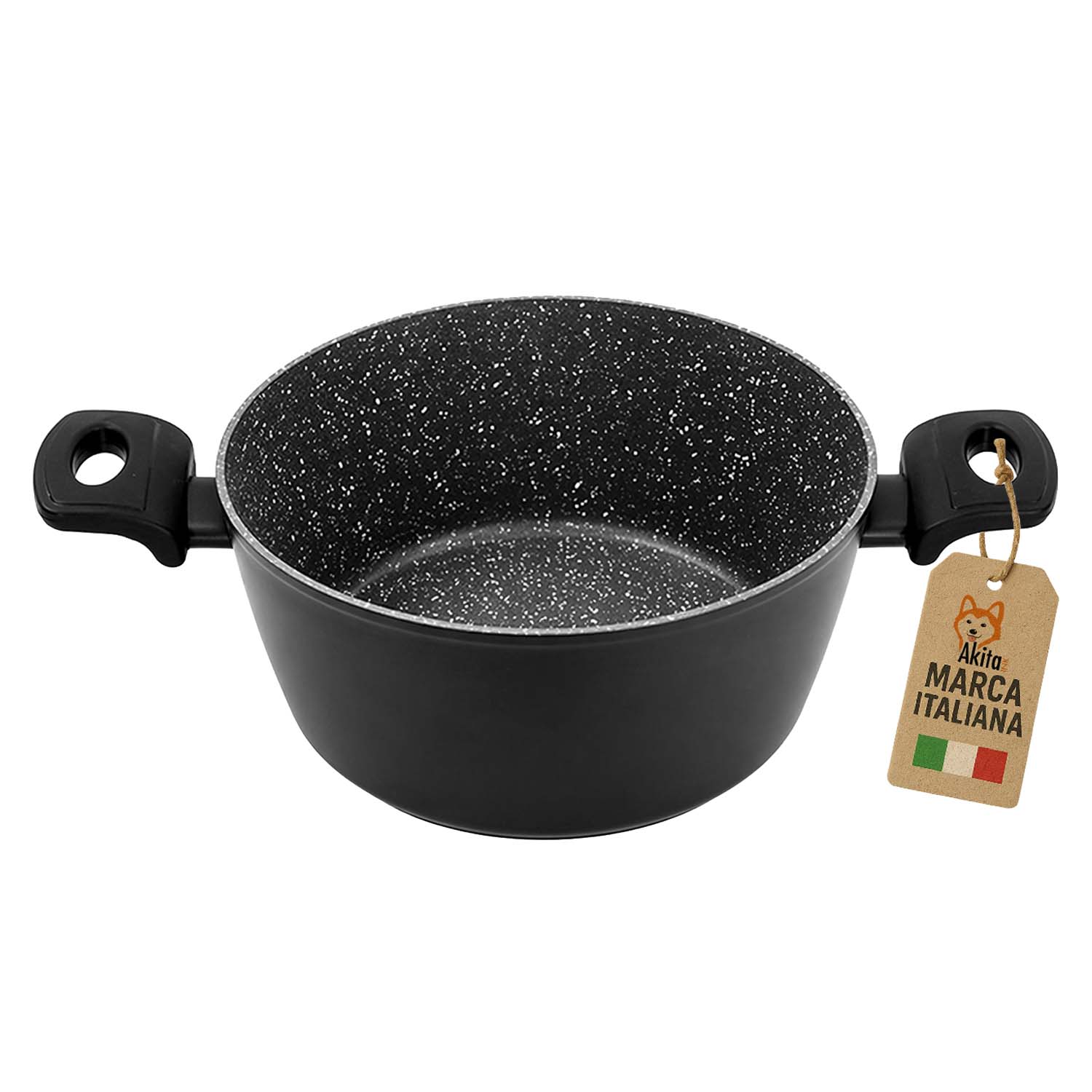 Casseruola Antiaderente 24 cm Induzione 2 Manici