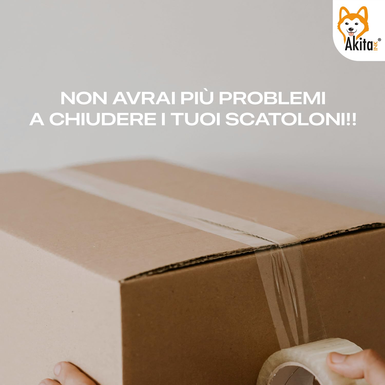 Akitaink Nastro adesivo pacchi imballaggi trasparente 12 pcs foto 5