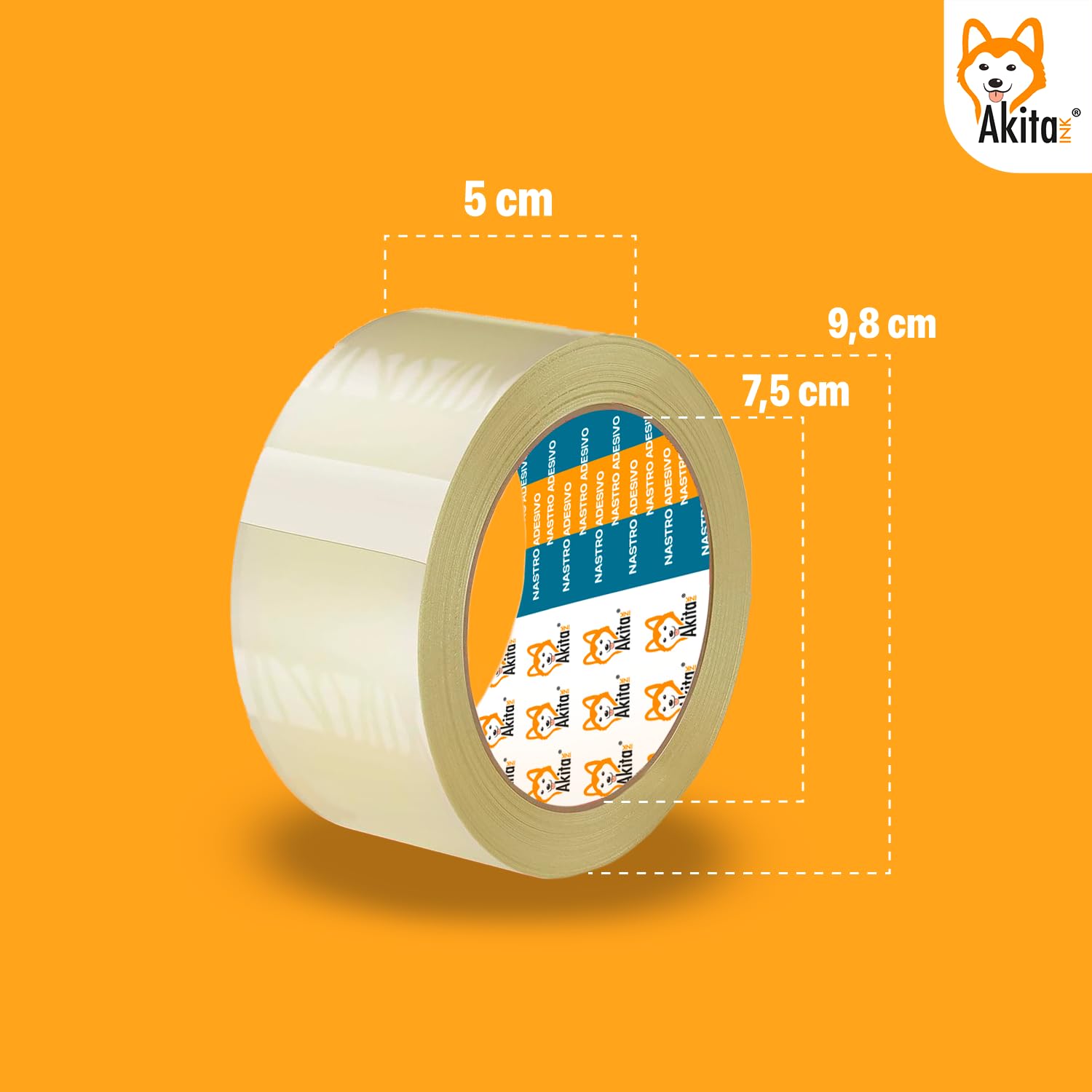 Akitaink Nastro adesivo pacchi imballaggi trasparente 12 pcs foto 4