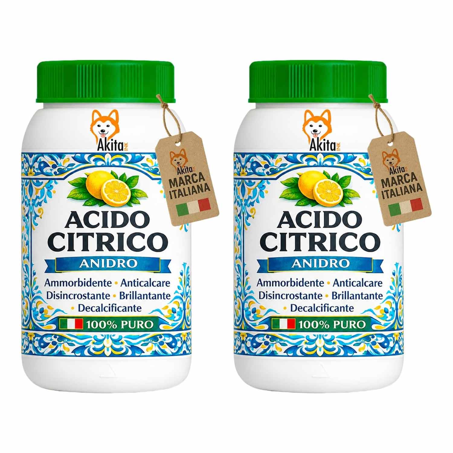Akitaink acido citrico 2kg multiuso ecologico casa