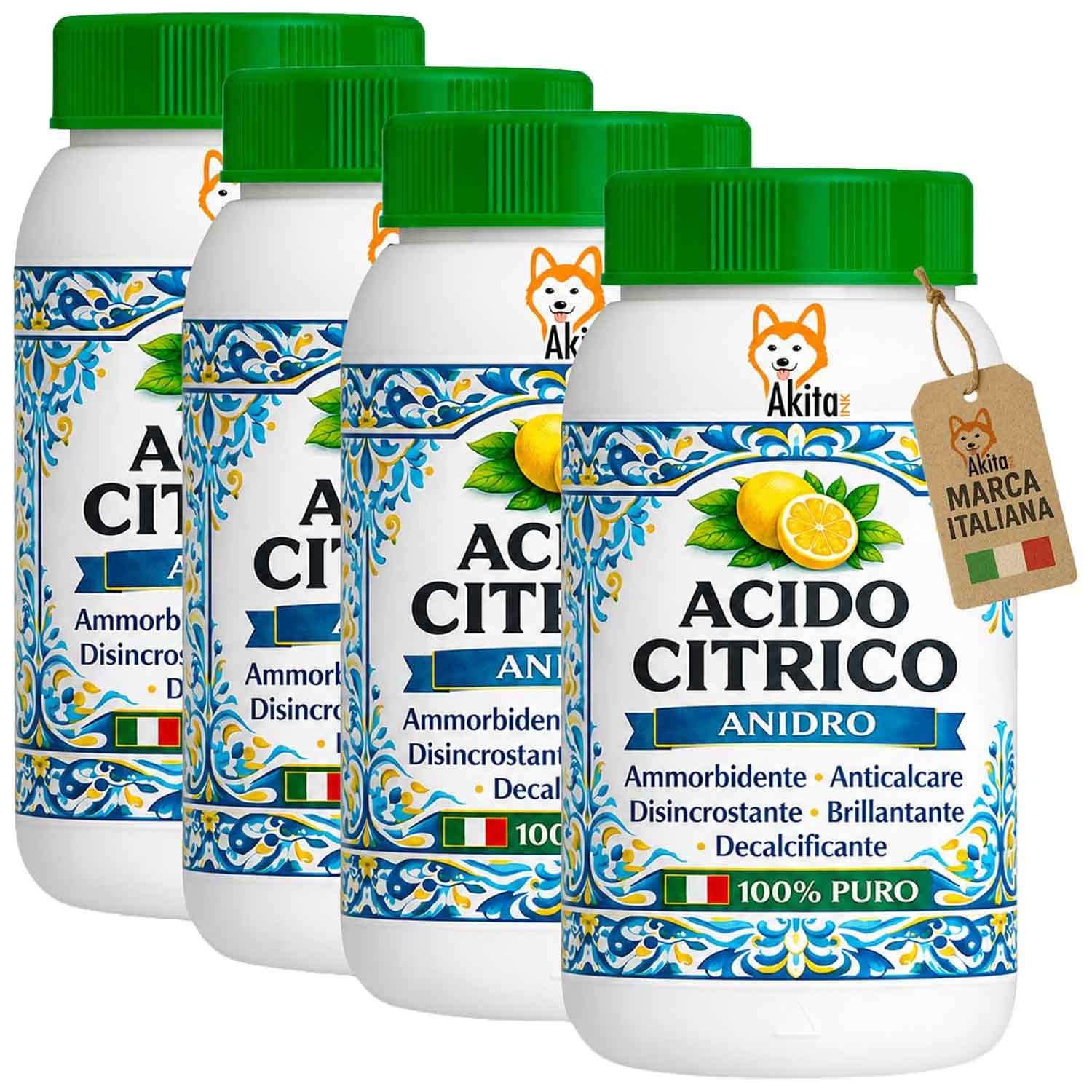 Akitaink acido citrico 4kg ecologico multiuso