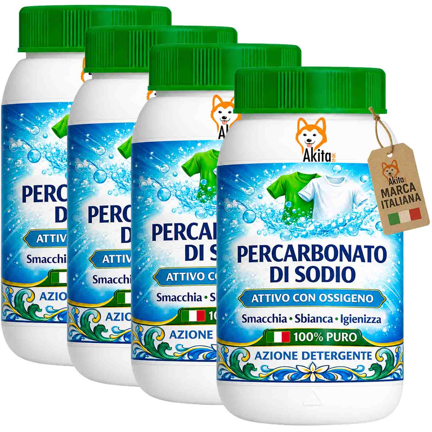 Akitaink percarbonato di sodio 4kg - ecologico e sbiancante