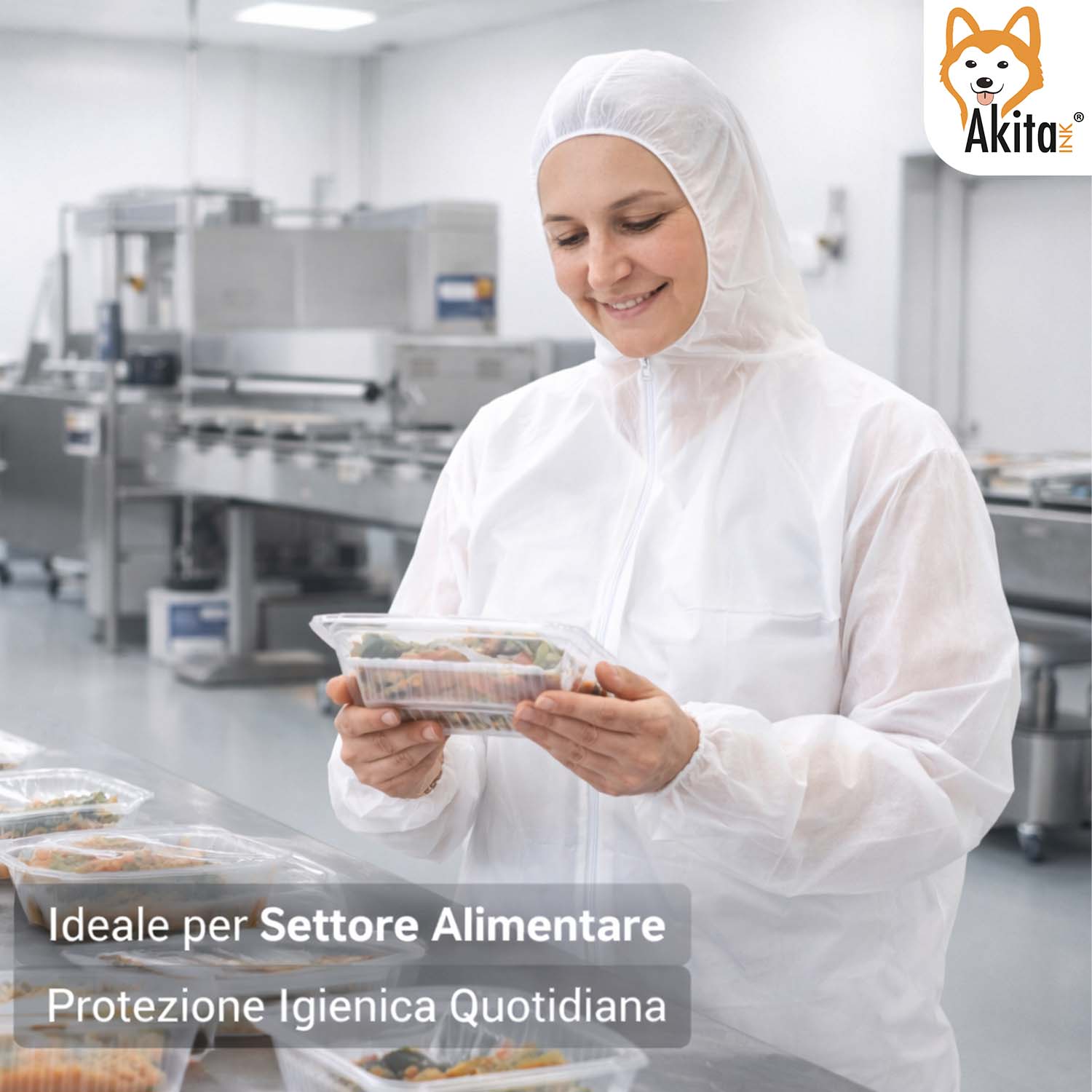 Tuta Monouso in PP con Cappuccio e Zip 5 Pz Taglia XL foto 3