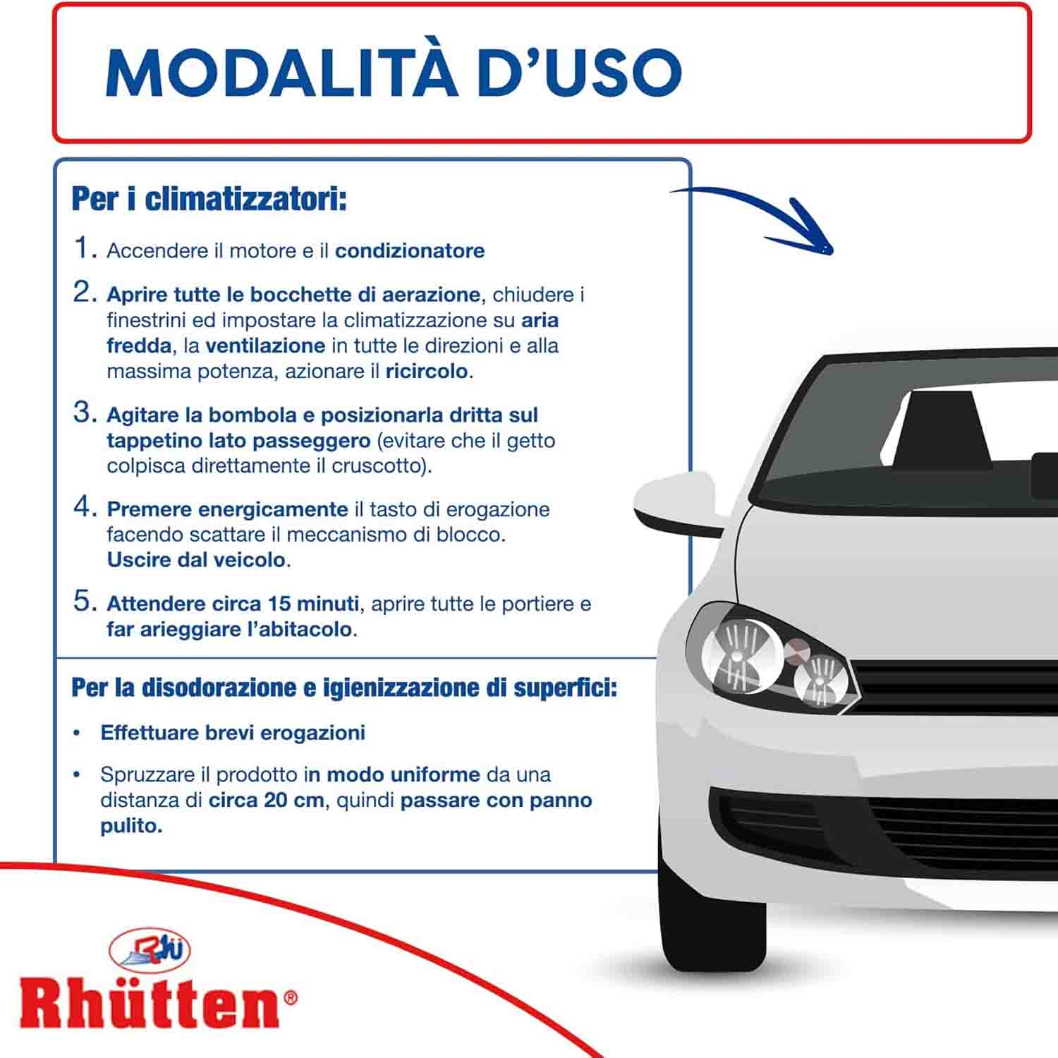 Rhutten Igienizzante Clima Auto 175 ml Elimina Odori foto 4