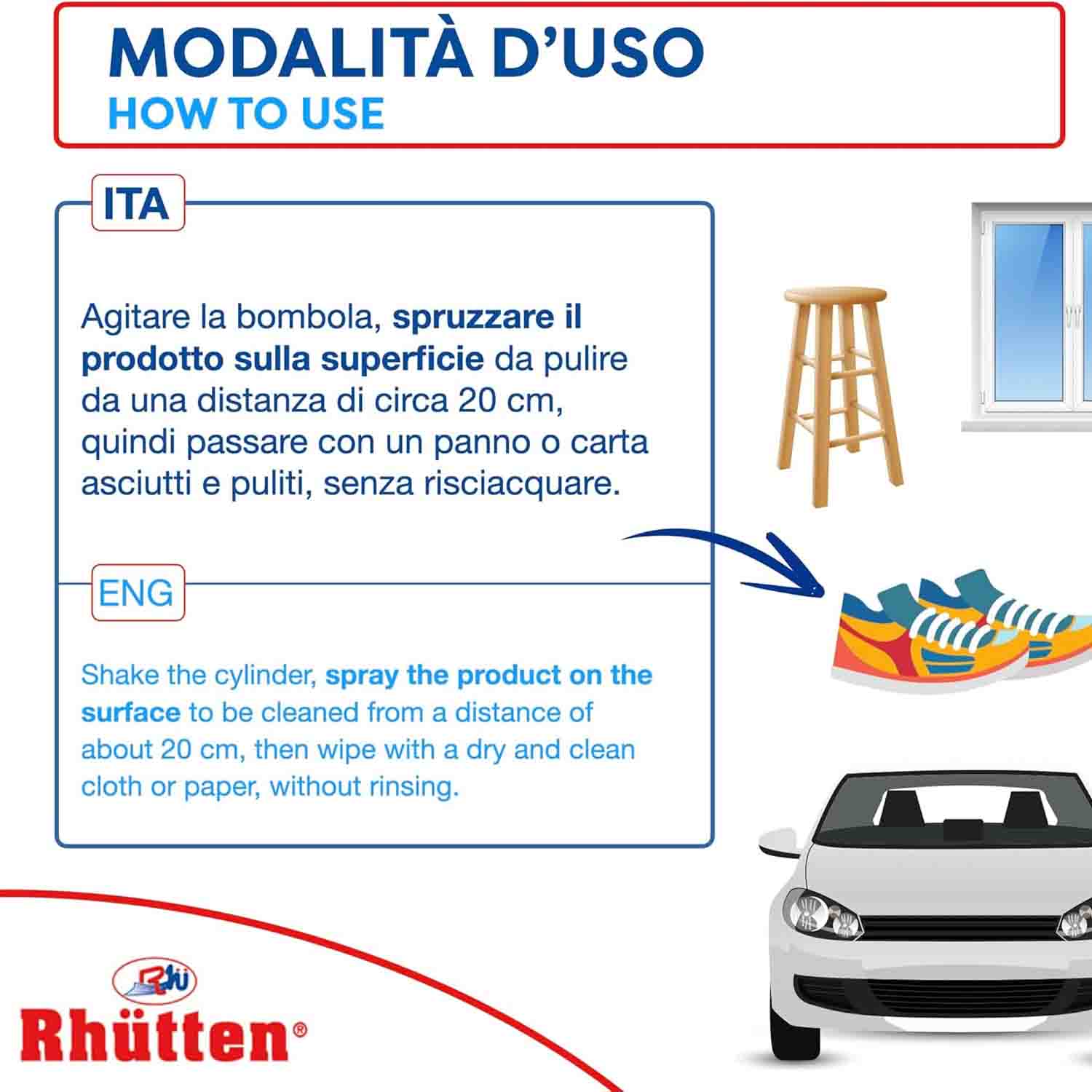 Rhutten Schiuma Multiuso Igienizzante 400 ml Ammoniaca foto 4