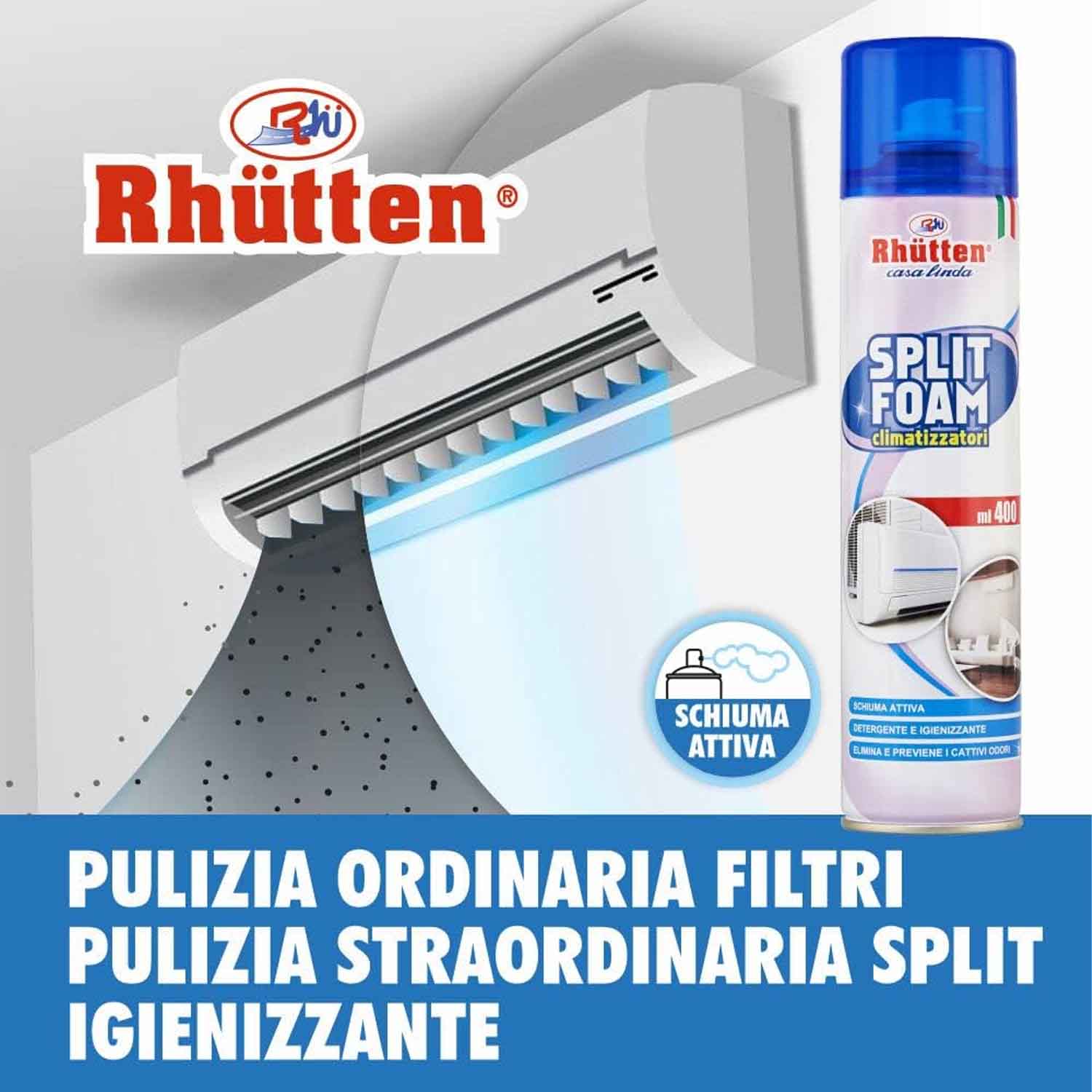 Rhutten Schiuma Igienizzante Split Clima 400 ml foto 4