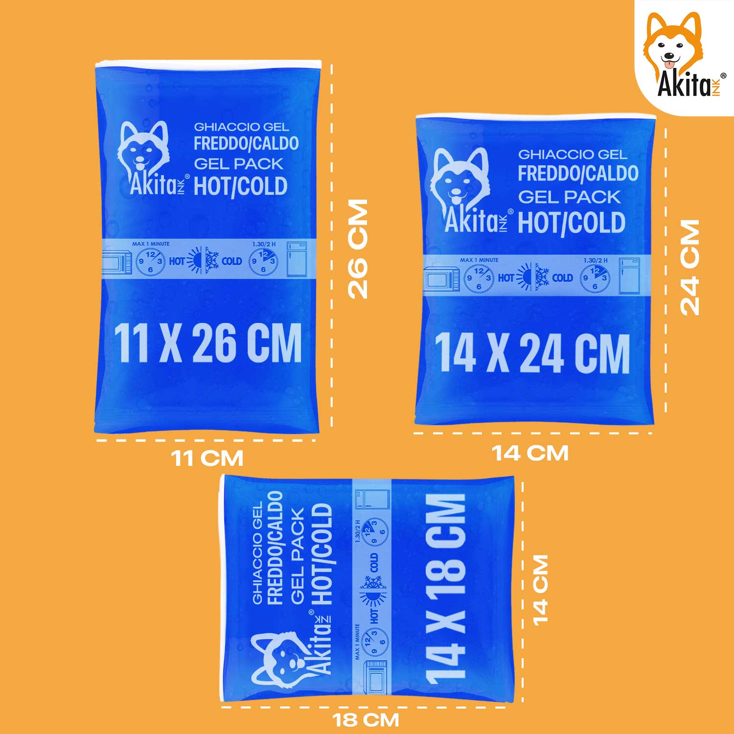 Kit Ghiaccio Gel Riutilizzabile Caldo-Freddo con Sacca, Made in Italy 3 Grandi foto 6