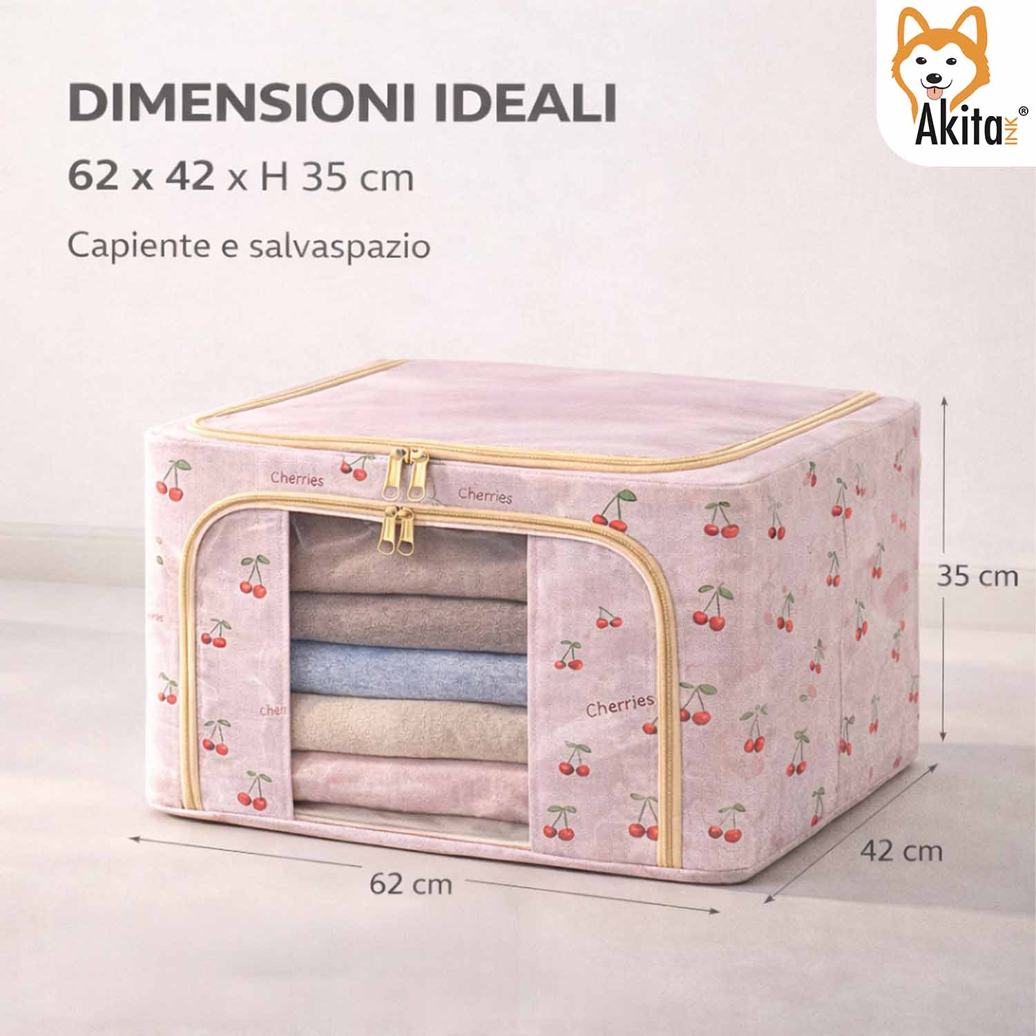 Set 2 Contenitori Armadio Salvaspazio 62x42x35 cm foto 5