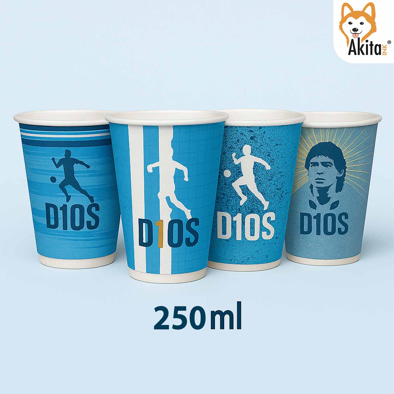 Akitaink Bicchieri D10S 250 ml - 300 Pezzi Monouso Calcio foto 6