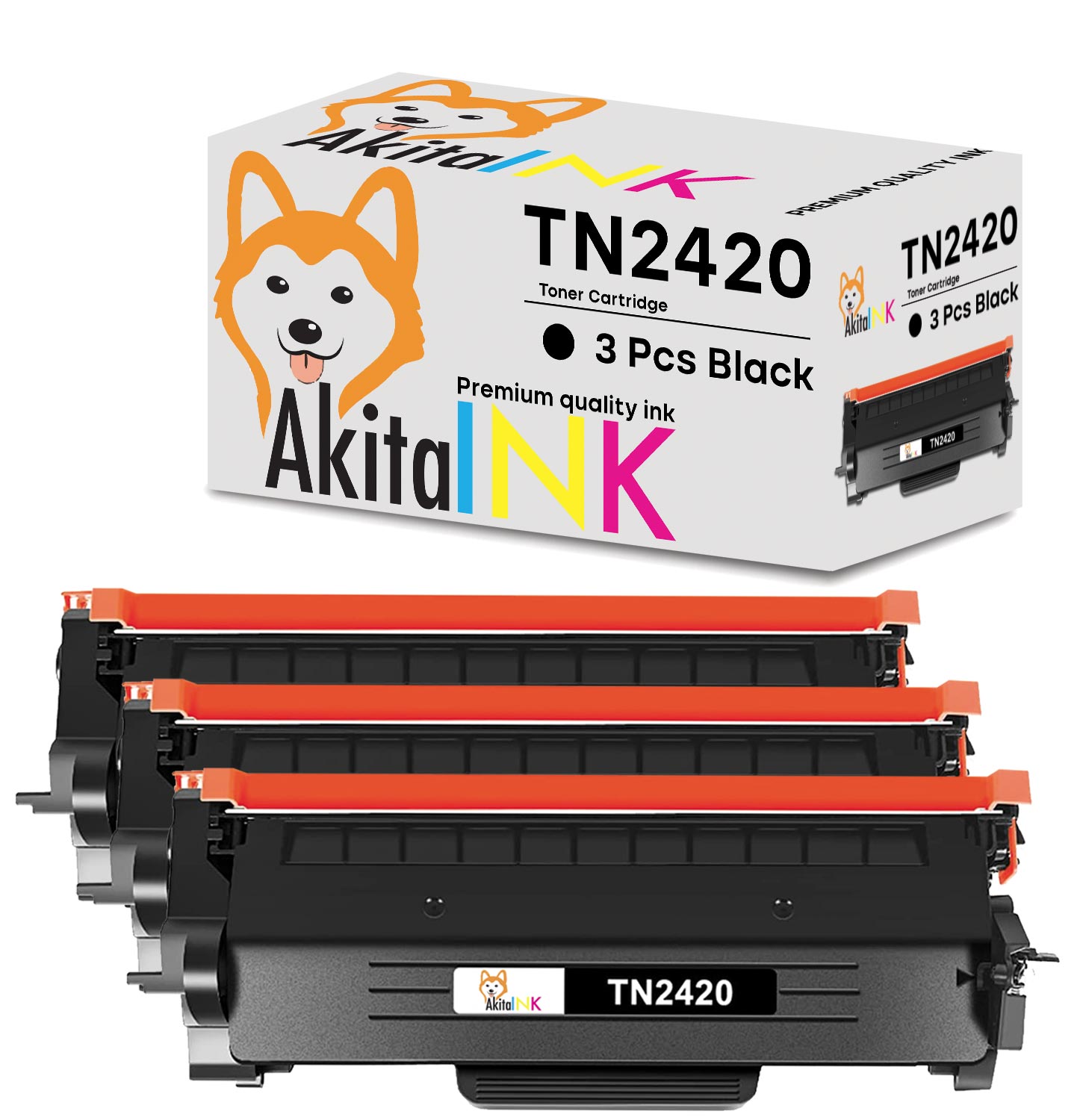 Toner TN2420 compatibile Brother MFC L2710DW L2750DW 3000 stampe (3 Toner) foto 2