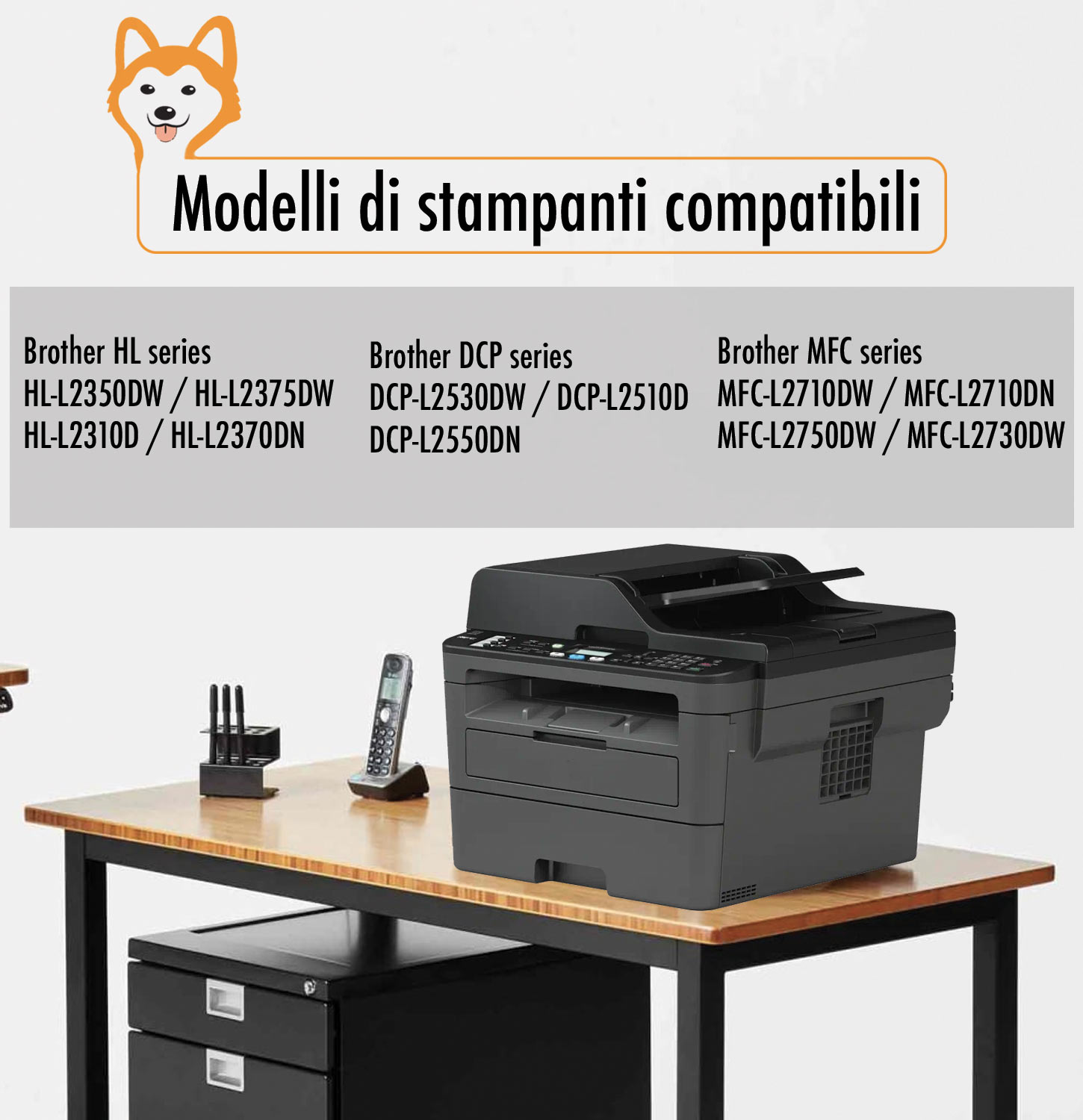 Toner TN2420 compatibile Brother MFC L2710DW L2750DW 3000 stampe (3 Toner) foto 4