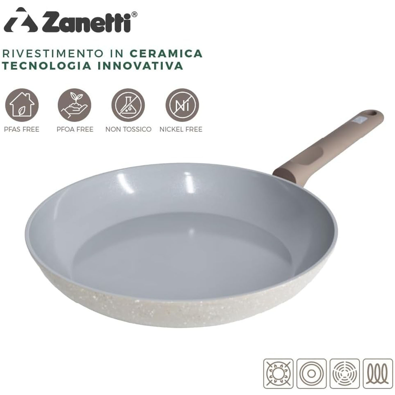 Padella Zanetti Origin 18 cm Ceramica Antiaderente foto 4