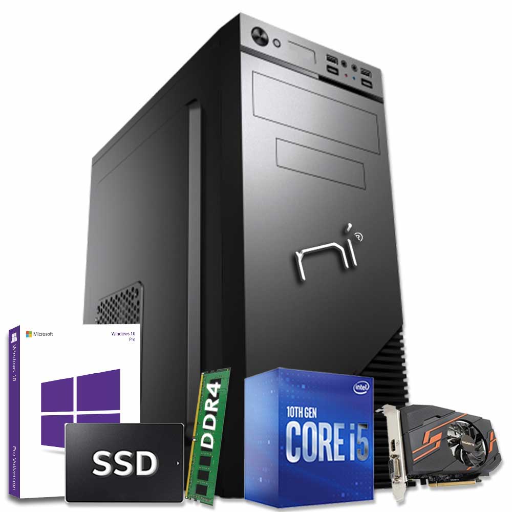 Pc desktop intel i5-10400 windows 10 pro nvidia gt1030 8gb ram hdd 1tb ssd 240gb