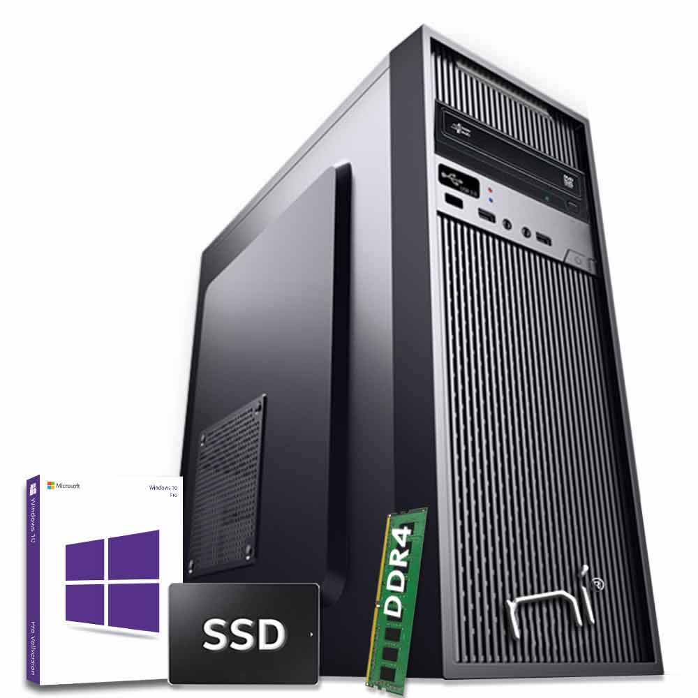 Pc desktop windows 10 con licenza intel quad core 8gb ram ddr4 ssd 480 gb wifi