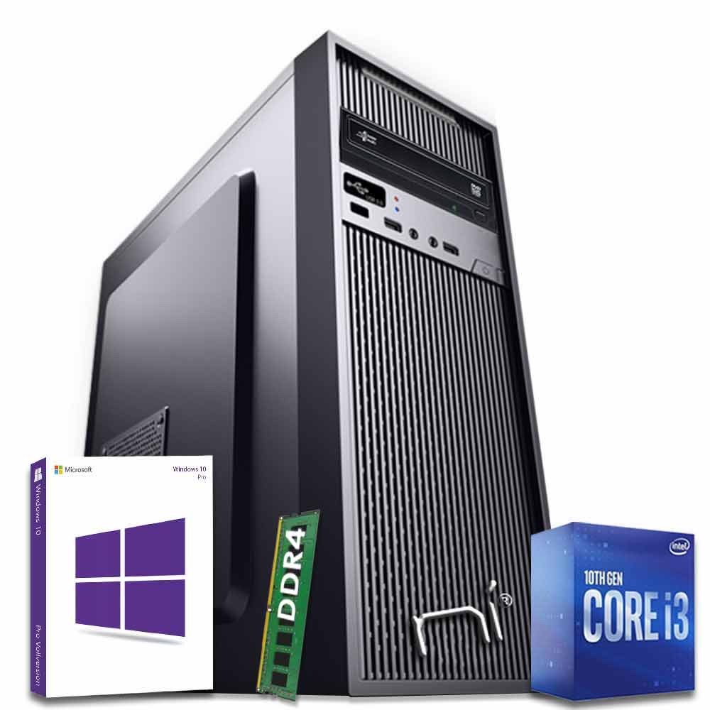 Pc fisso intel i3-10100 quad-core 8gb ram hard disk 1tb win 10 pro licenziato