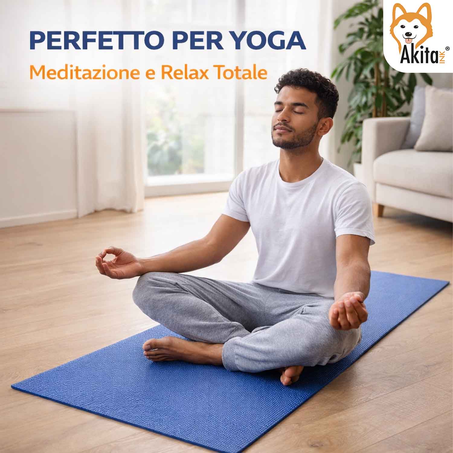 Tappetino Yoga Antiscivolo 175x60 cm Alta Densita' foto 3