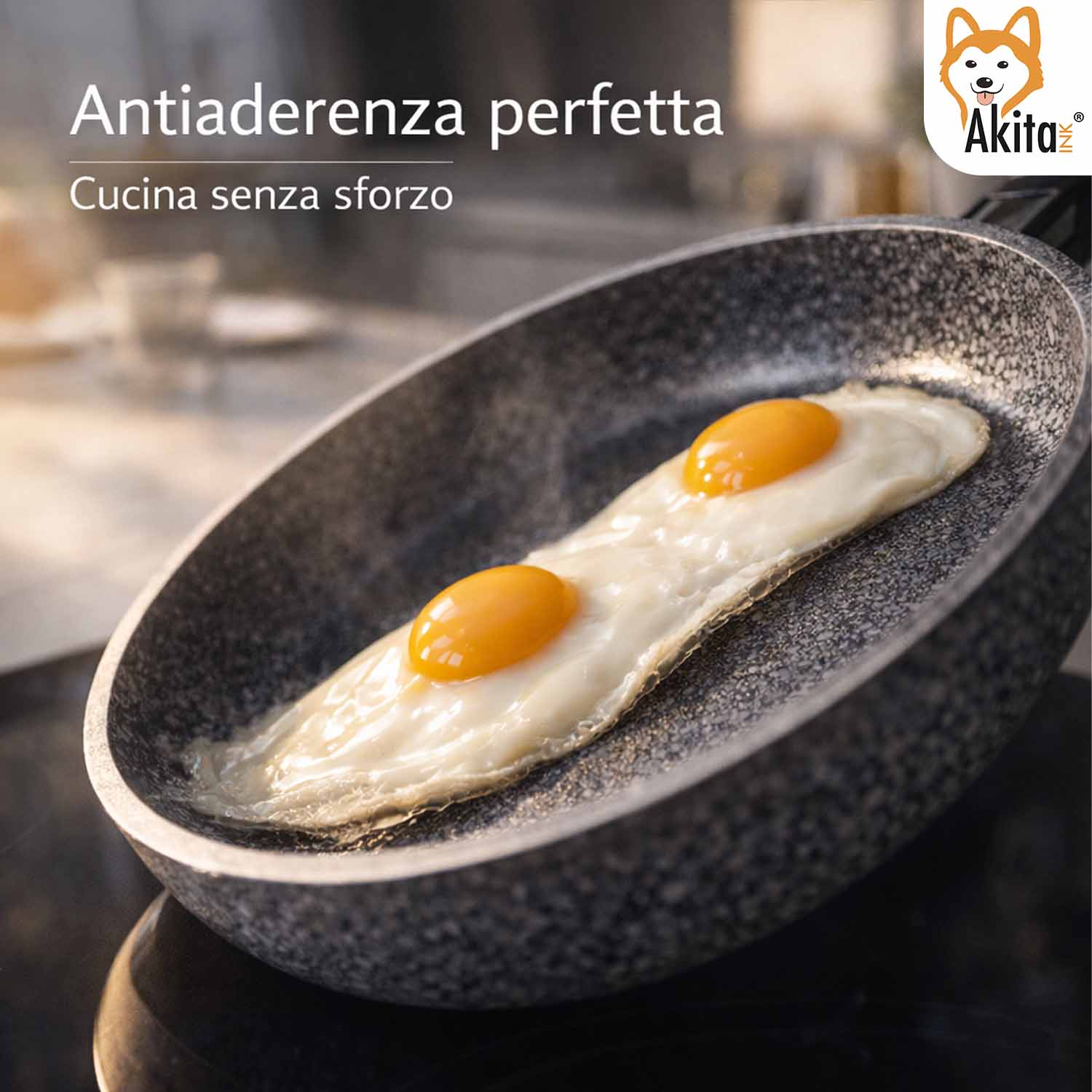 Padella Cuore di Pietra 26 cm Induzione Manico Pieghevole foto 3