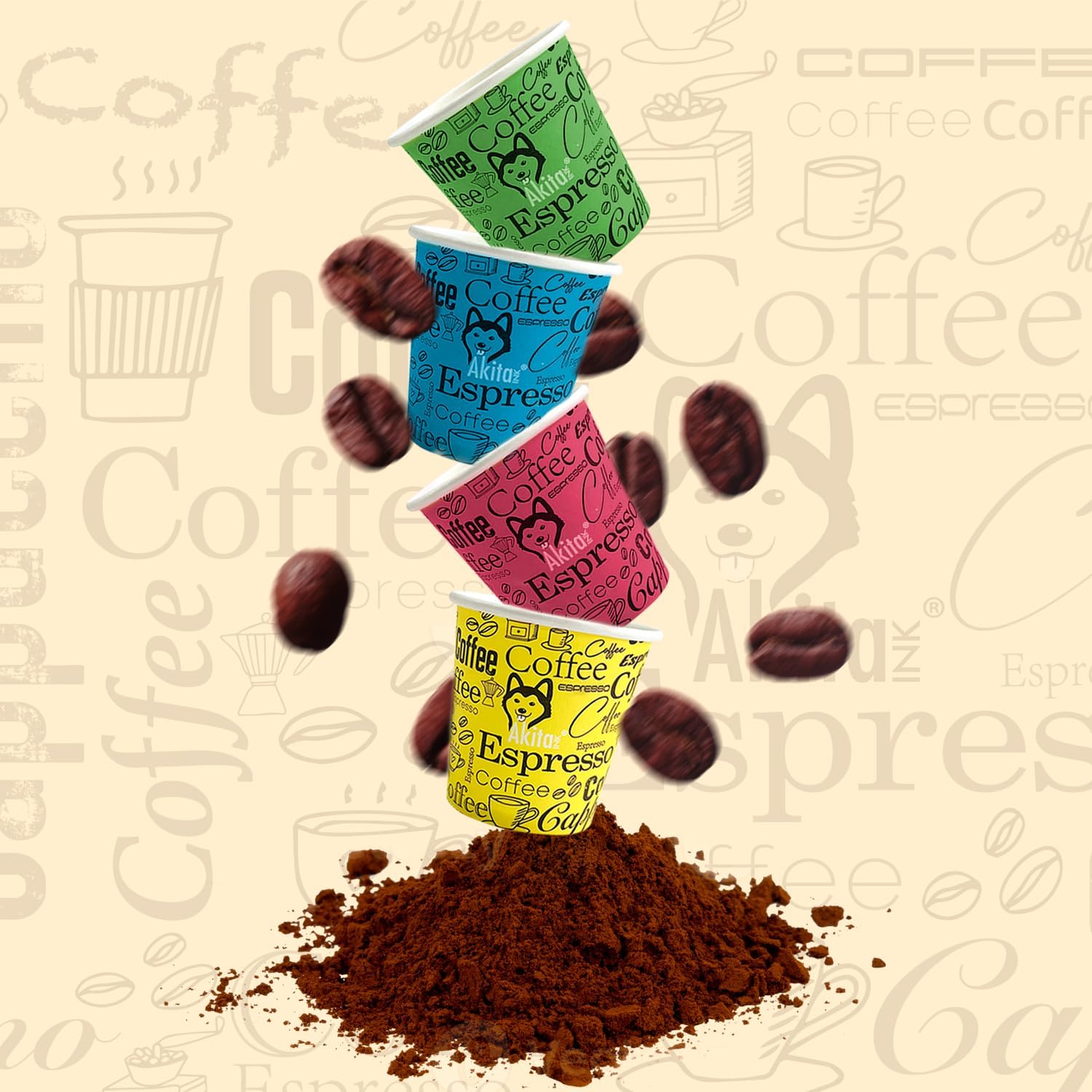 Bicchierini Caffè Carta 75ml con Palette Legno 200pz foto 5
