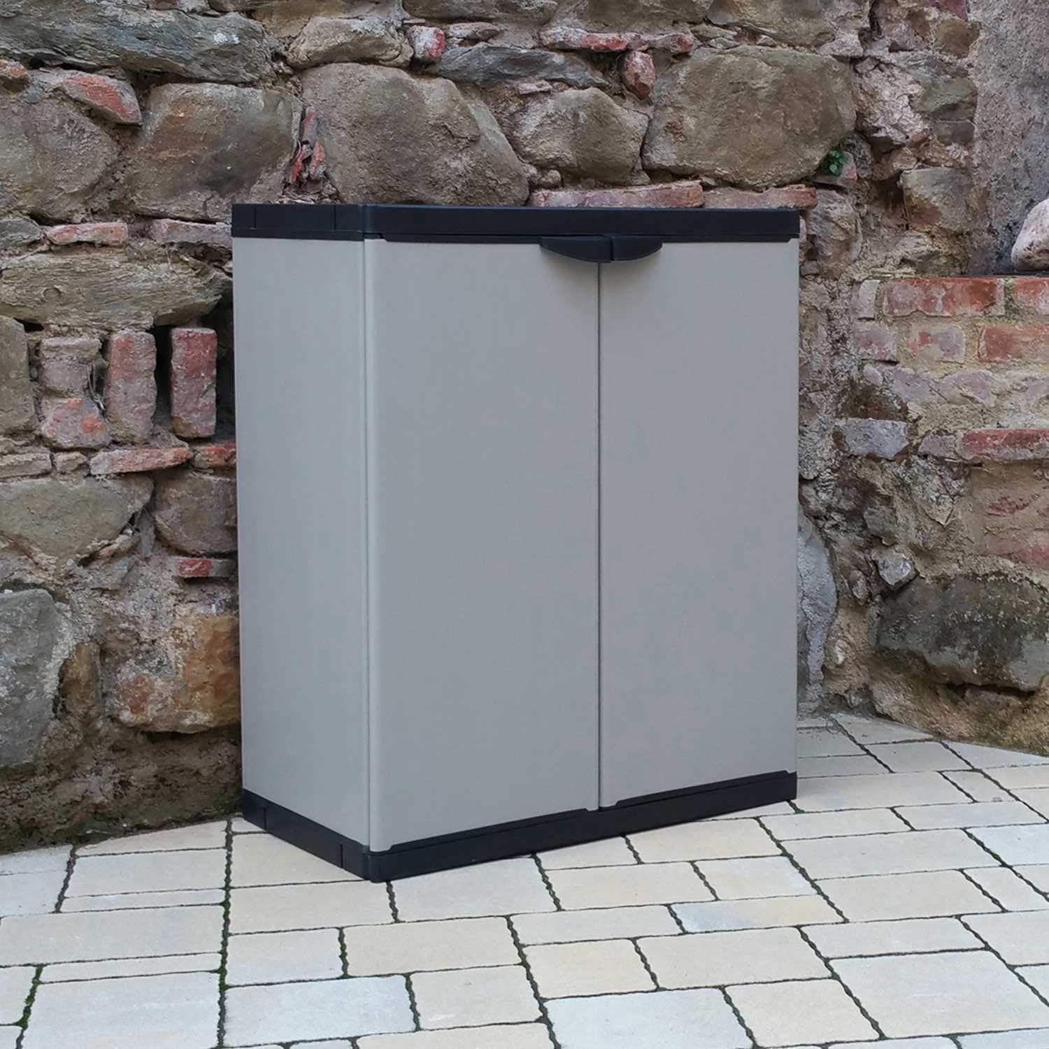 Mongardi Armadio Basso 2 Ante PVC Grigio 68x39,5x85 cm foto 5