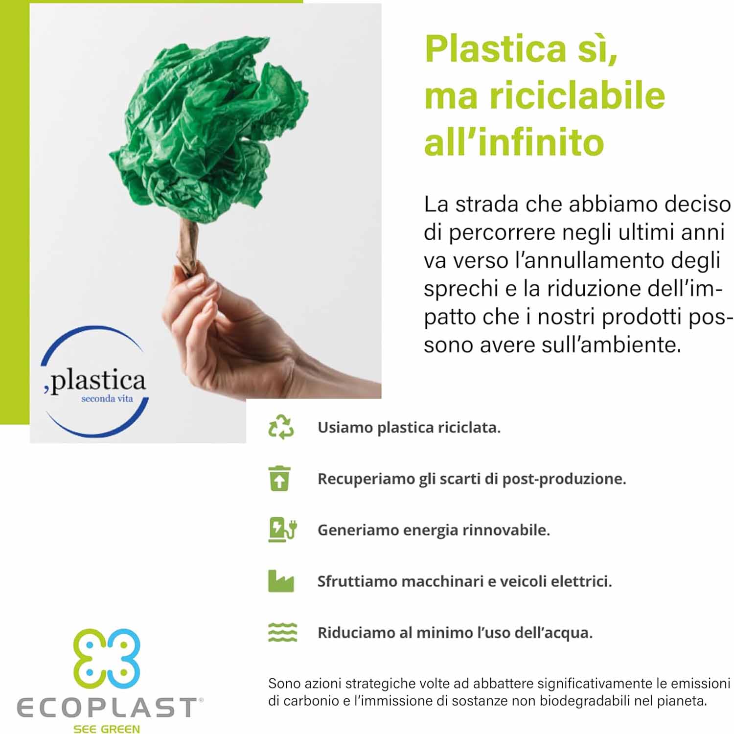 Pattumiere Ecoplast Set 3 x 35L - Riciclabili e Resistenti foto 6