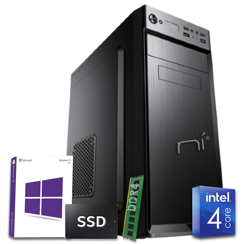 Pc desktop 3 monitor intel quad-core 8gb ram DDR4 240 gb ssd Win10 licenziato foto 2