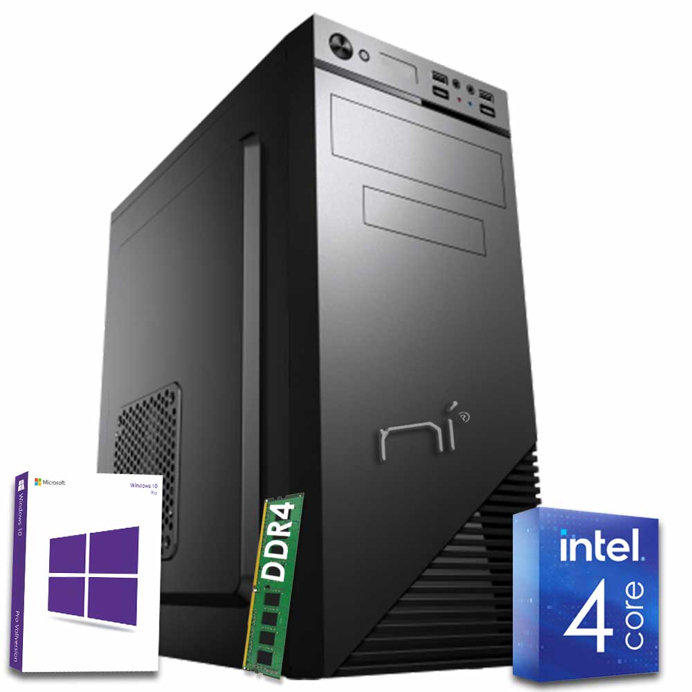 Pc fisso 3 monitor intel quad-core 8gb ram 1 tb hard disk windows 10 licenziato
