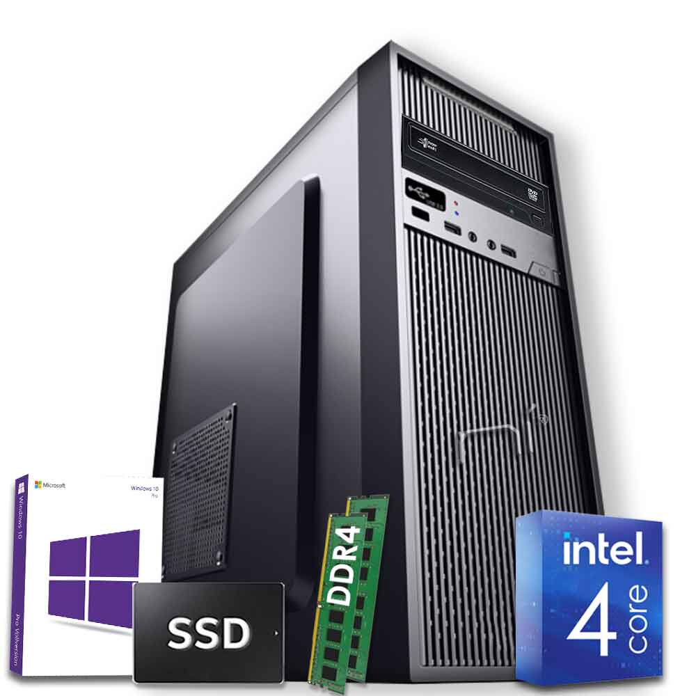 Pc Fisso Windows 10 licenziato Intel quad core 16gb ram DDR4 ssd 480gb WiFi HDMI foto 2