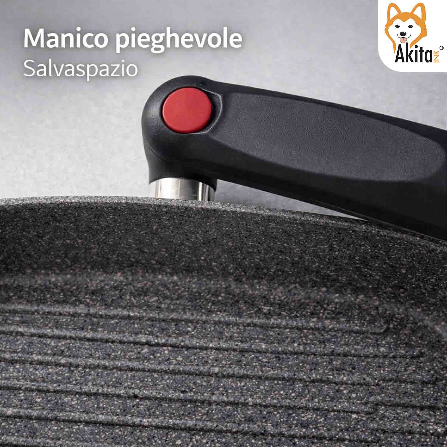 Bistecchiera Cuore di Pietra 33x26 cm Antiaderente Salvaspazio foto 6