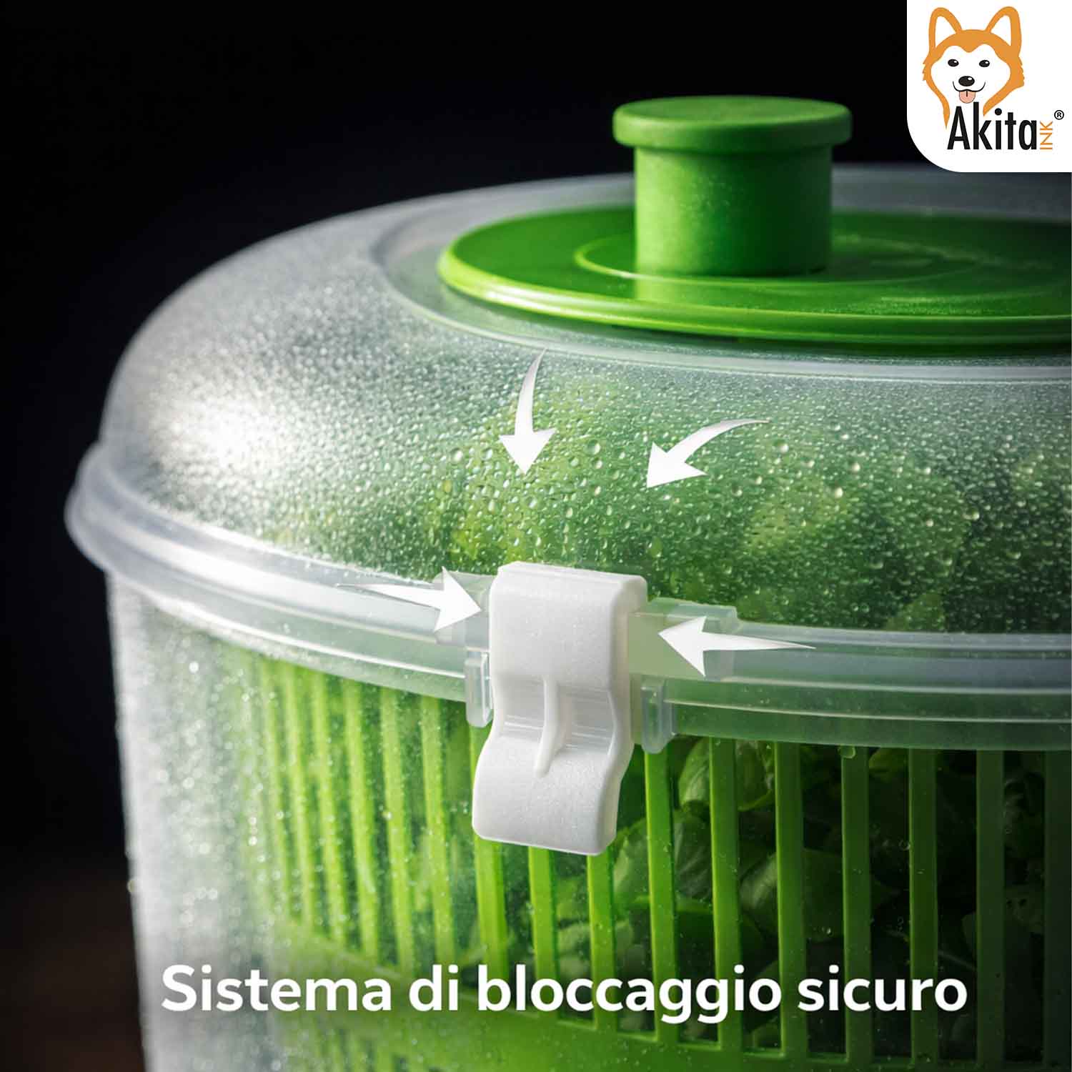 Centrifuga per Insalata 7,2 L 29 cm Colori Assortiti foto 5