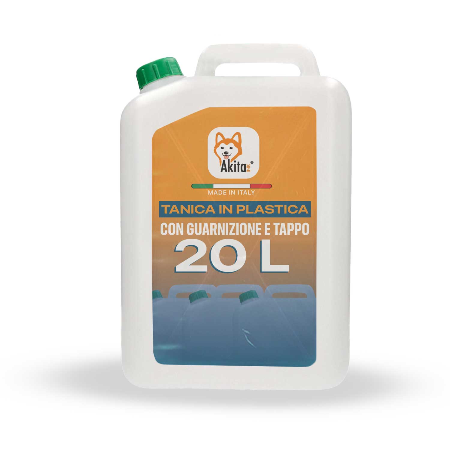 Tanica plastica 20l riciclata con tappo ermetico