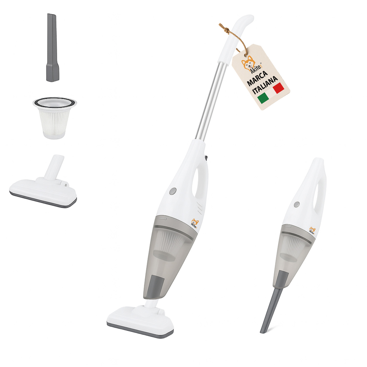 Scopa elettrica con filo - aspirapolvere 2 funzioni filtro hepa