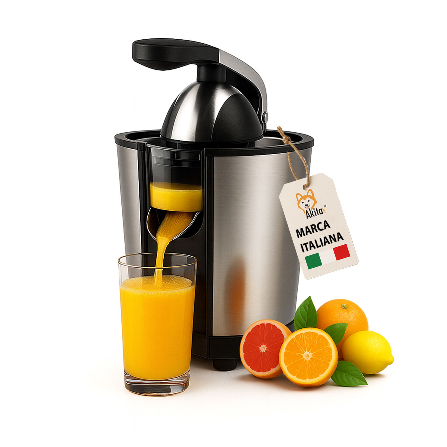 Spremiagrumi elettrico a braccio 85w acciaio con leva