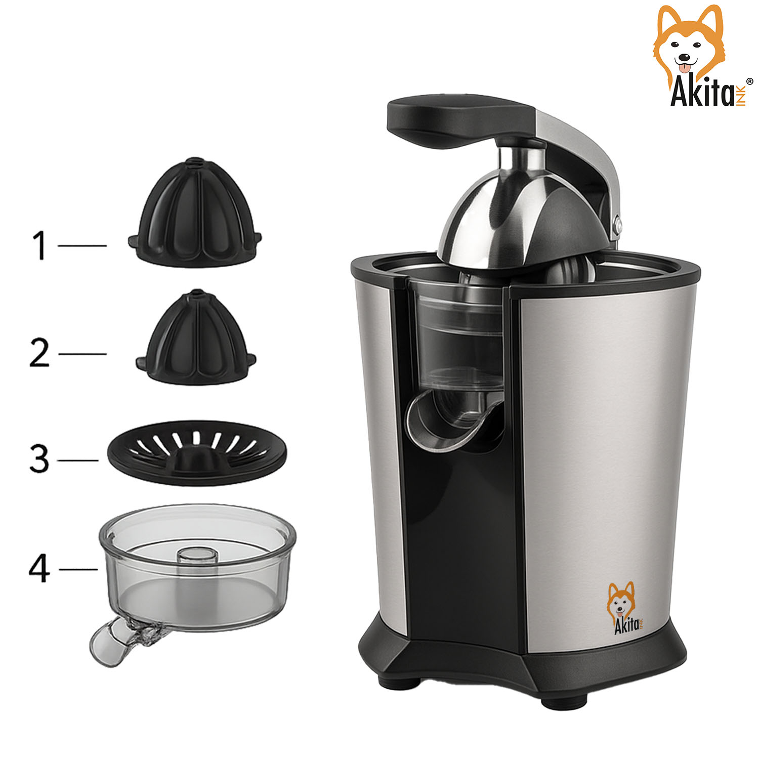 Spremiagrumi Elettrico a braccio 85W Acciaio con leva foto 3
