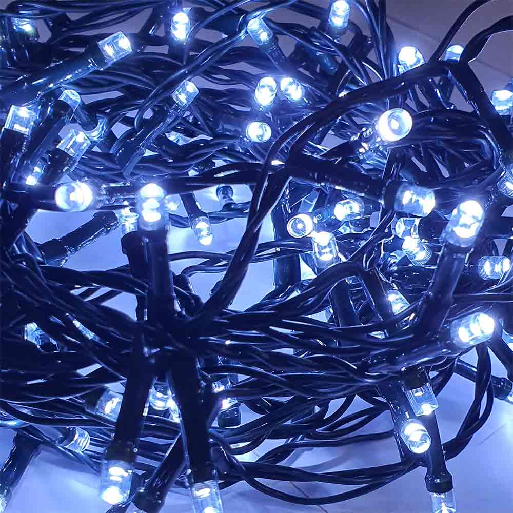 Luci di natale esterno e interno fredde 180 led per albero siepi balconi foto 4