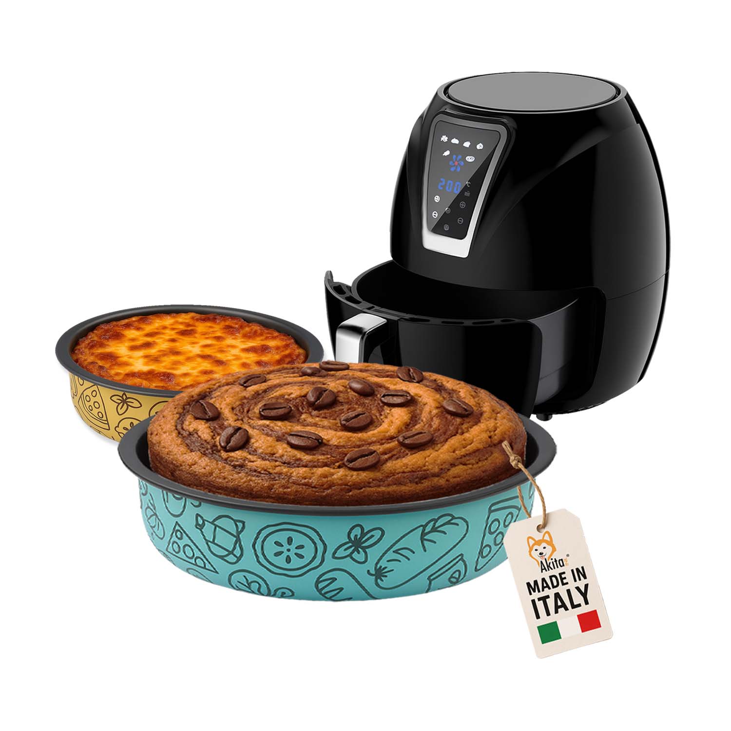 Teglia Conica 22 cm Antiaderente per Friggitrice ad Aria foto 2