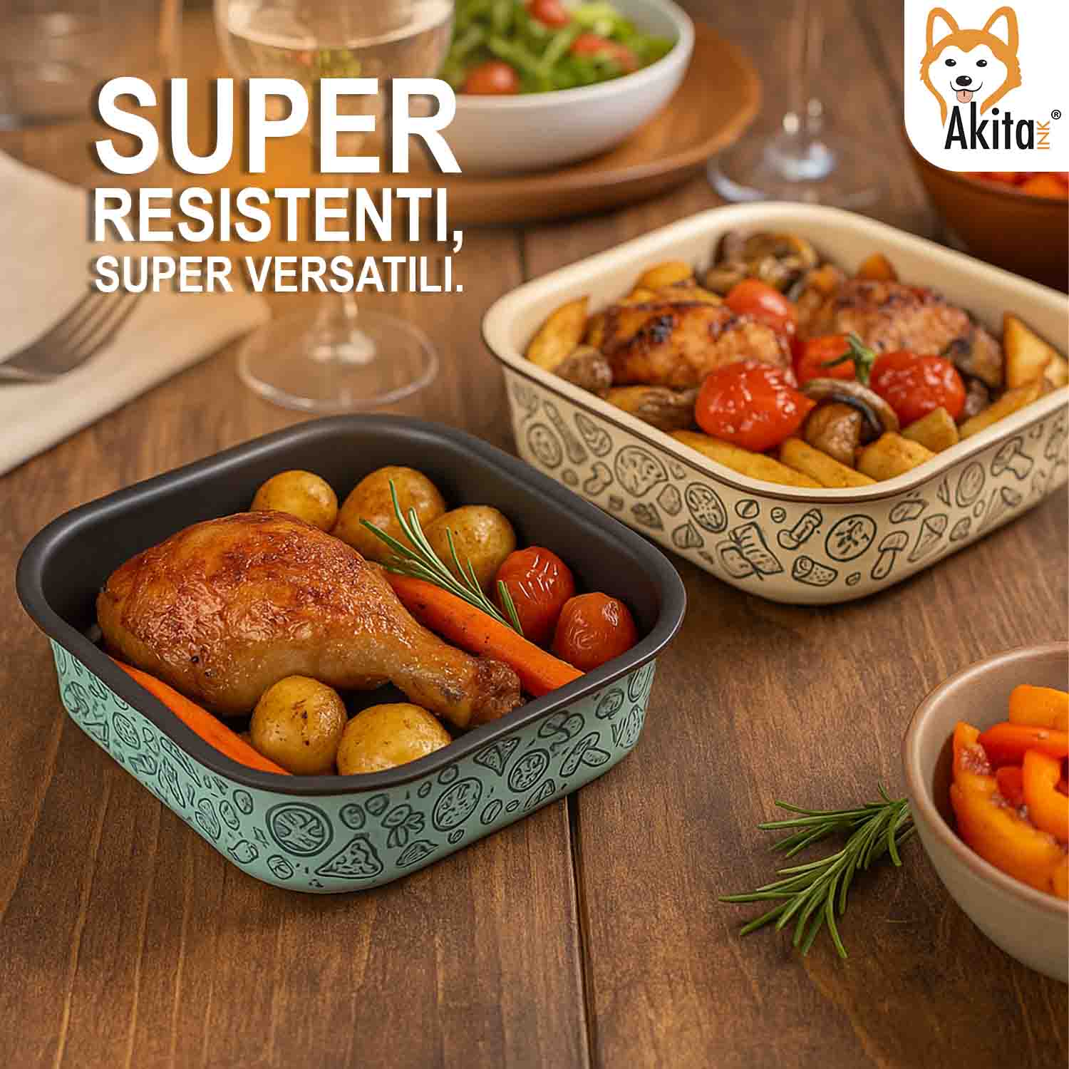 Teglia Quadrata 20,7x20,7 Antiaderente per Friggitrice ad Aria foto 6