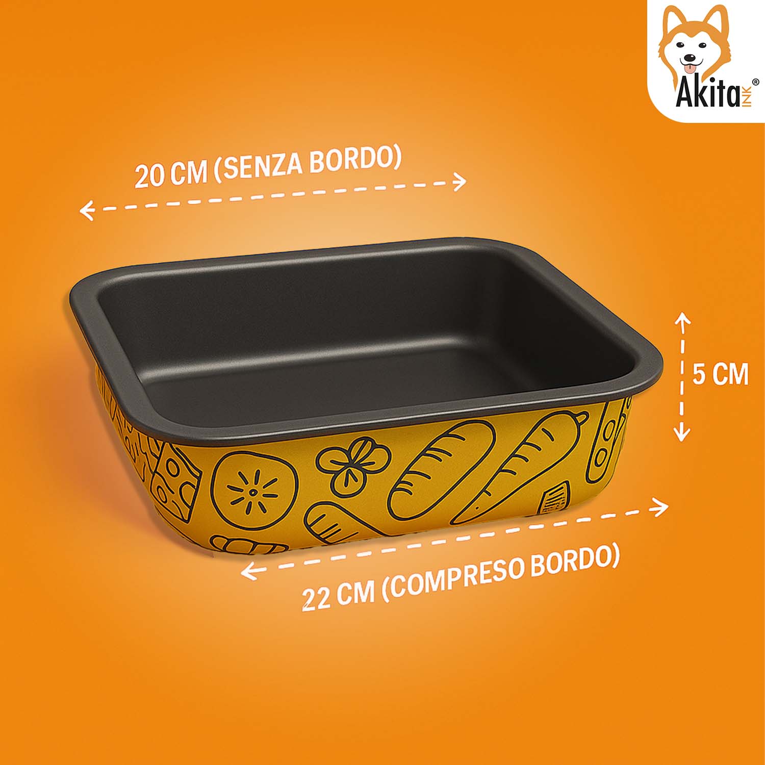 Teglia Rettangolare 22x16 cm Antiaderente per Friggitrice ad Aria foto 4