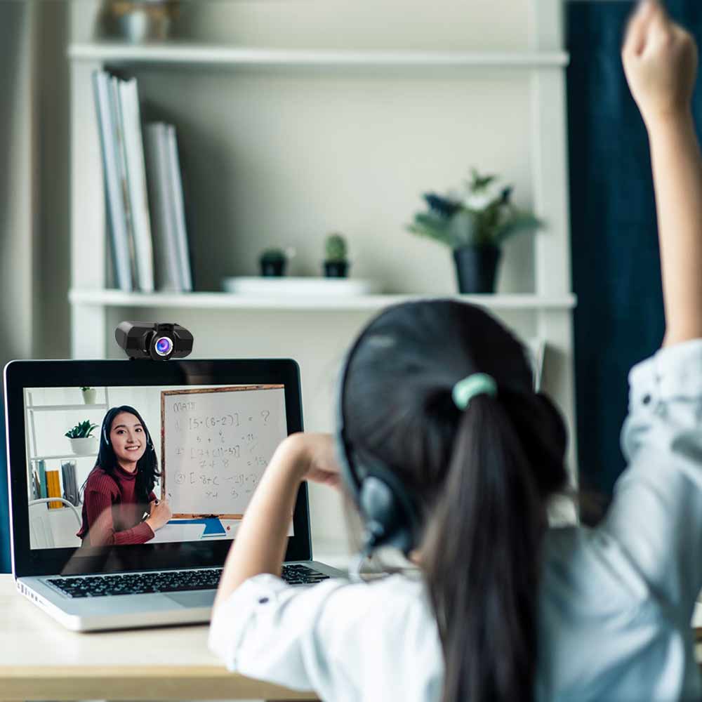 Webcam pc con microfono full hd smart working skype video camera per pc foto 6