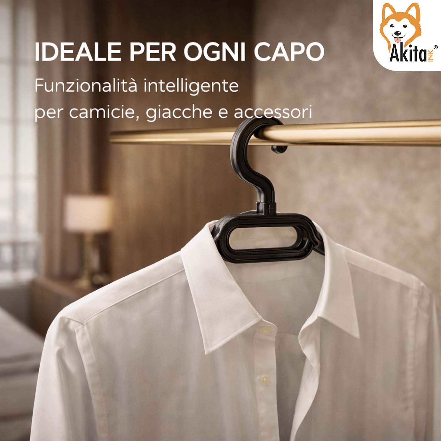 Set 12 Grucce in Plastica Nero Gancio Girevole 360 foto 6