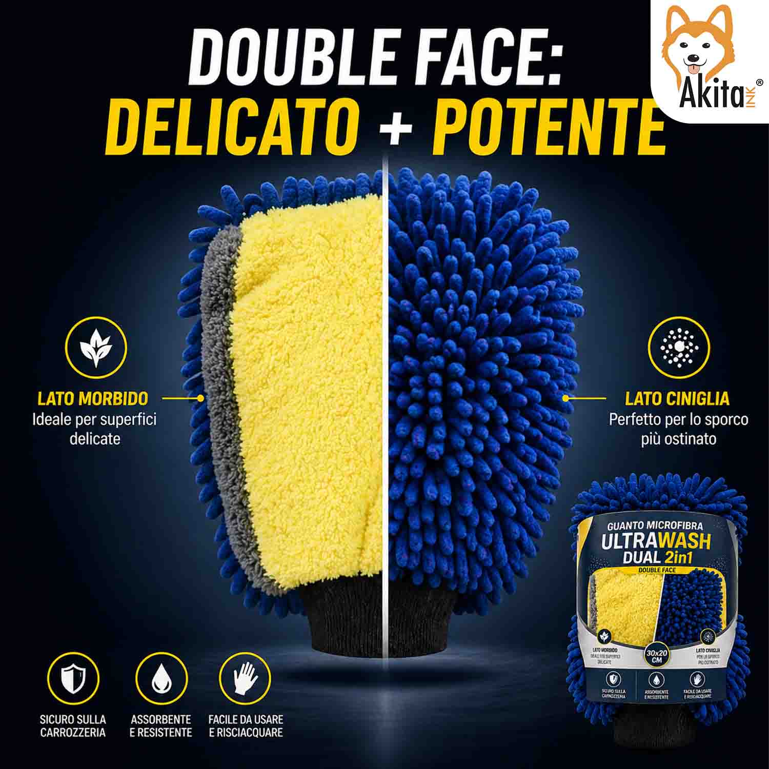 Guanto Auto Microfibra Double Face 30x20 cm foto 4