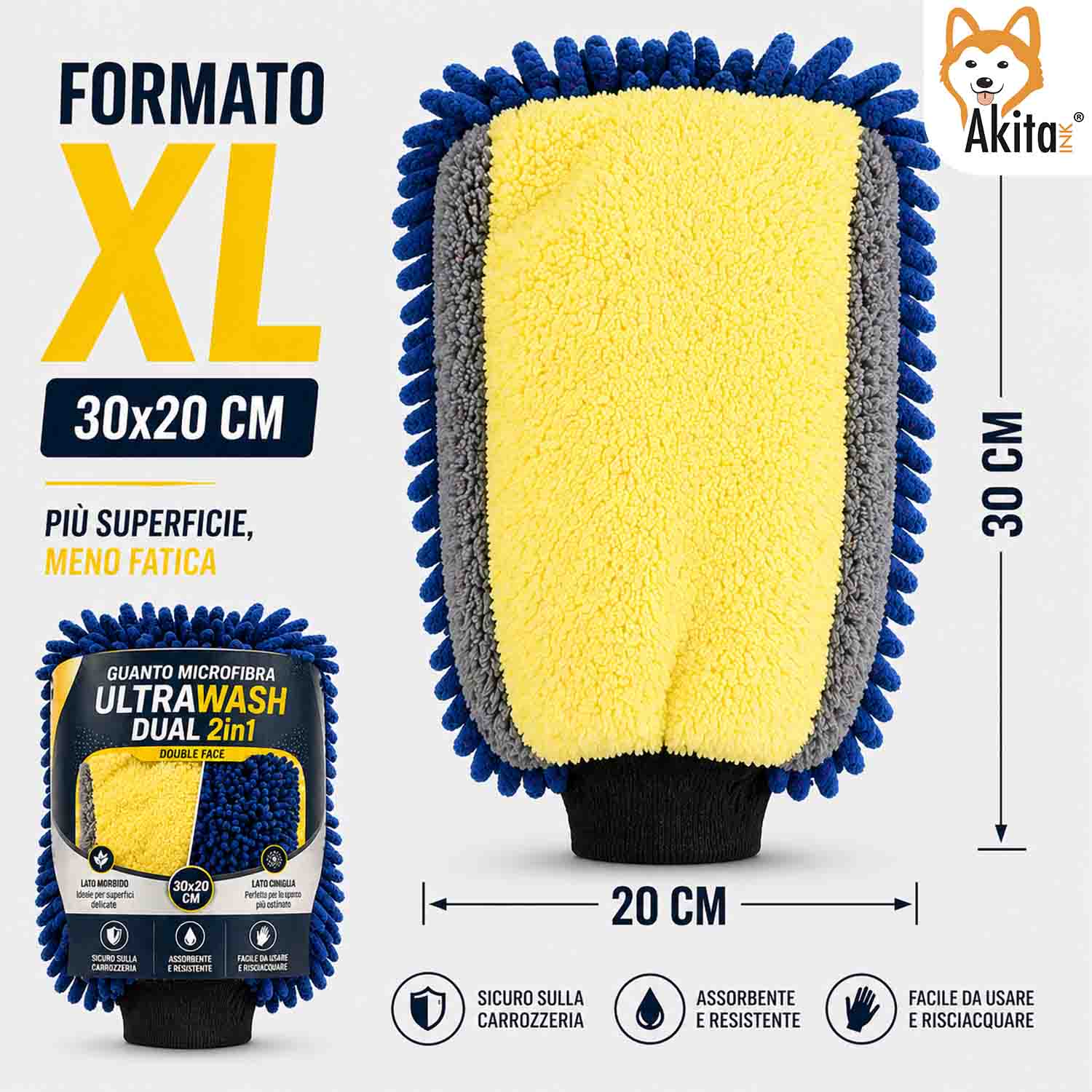 Guanto Auto Microfibra Double Face 30x20 cm foto 5