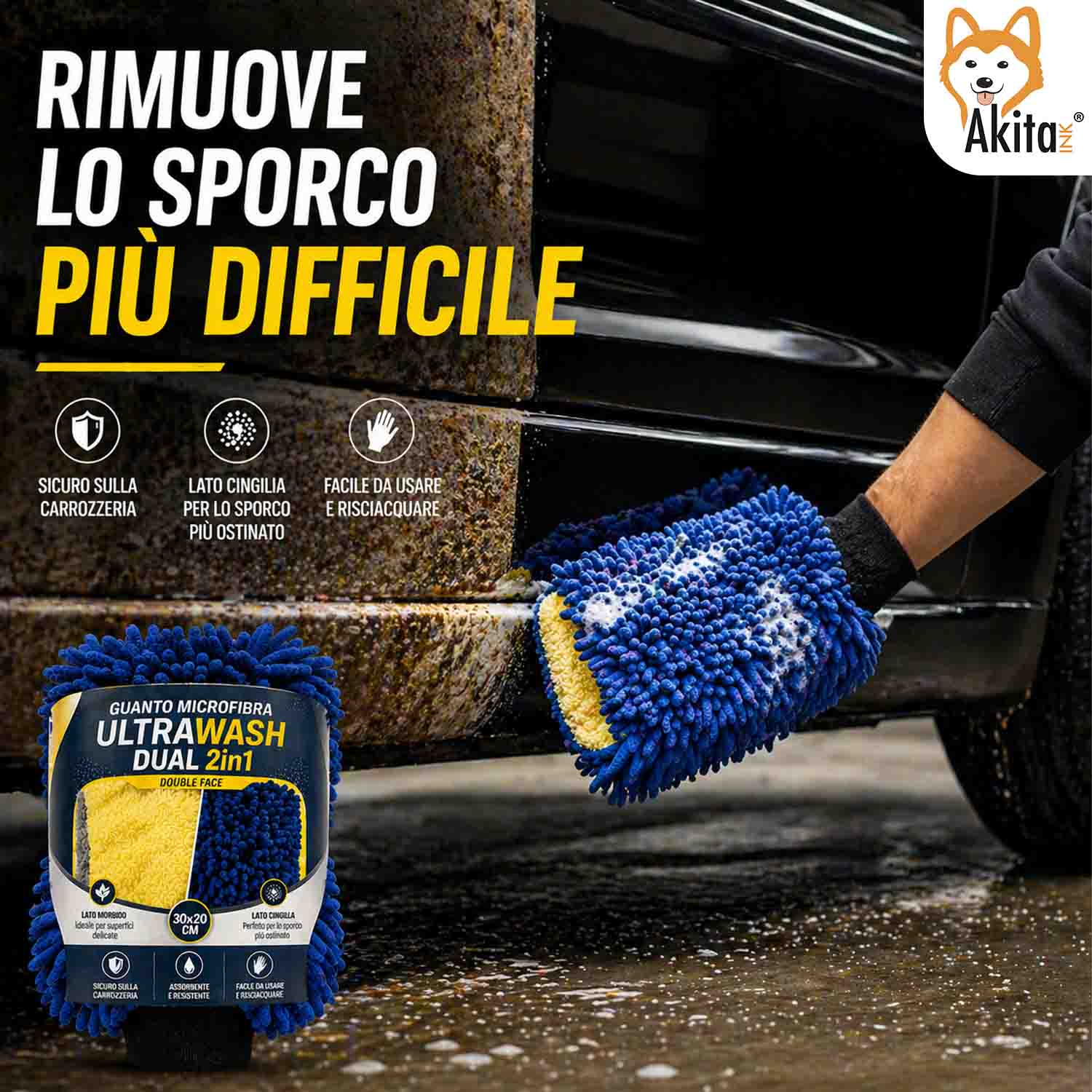 Guanto Auto Microfibra Double Face 30x20 cm foto 6