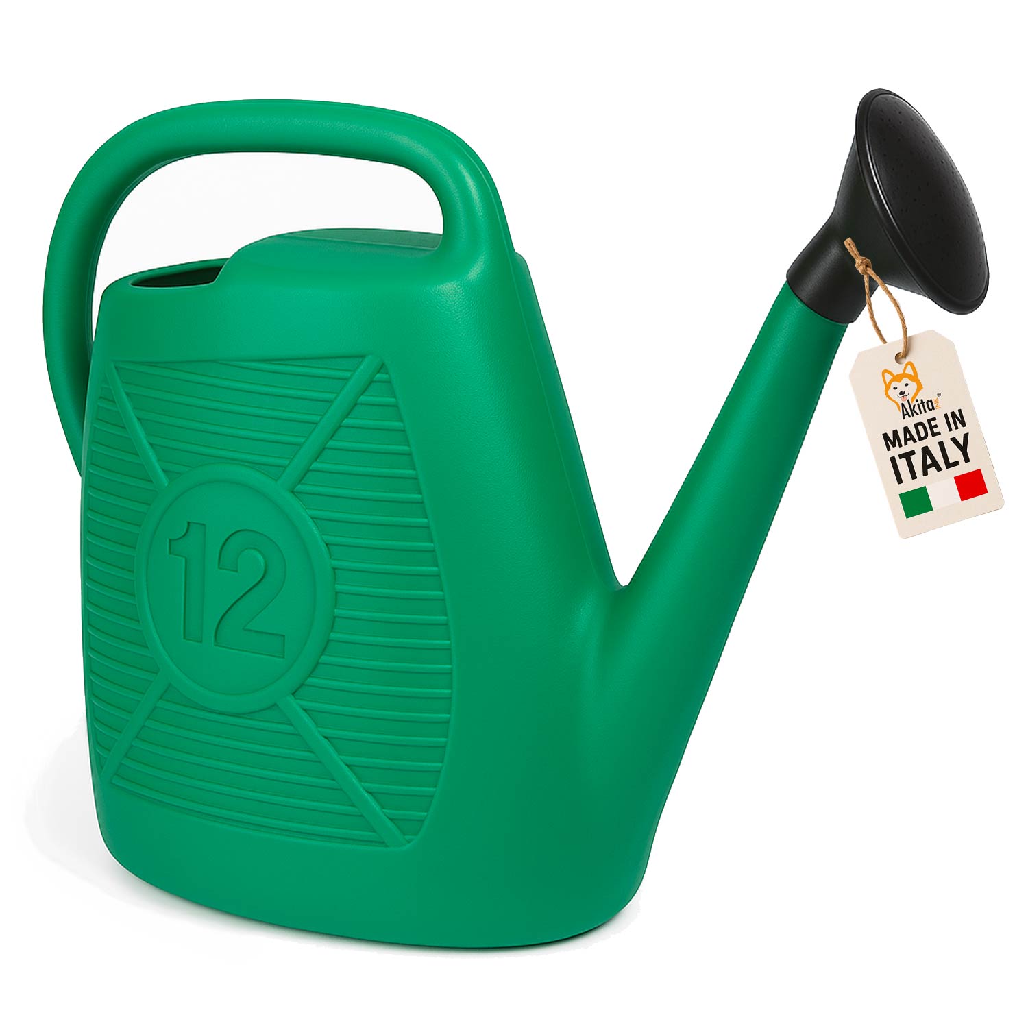 Annaffiatoio plastica riciclata 12l verde giardinaggio